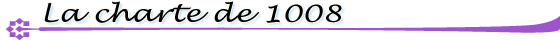 La charte de 1008
